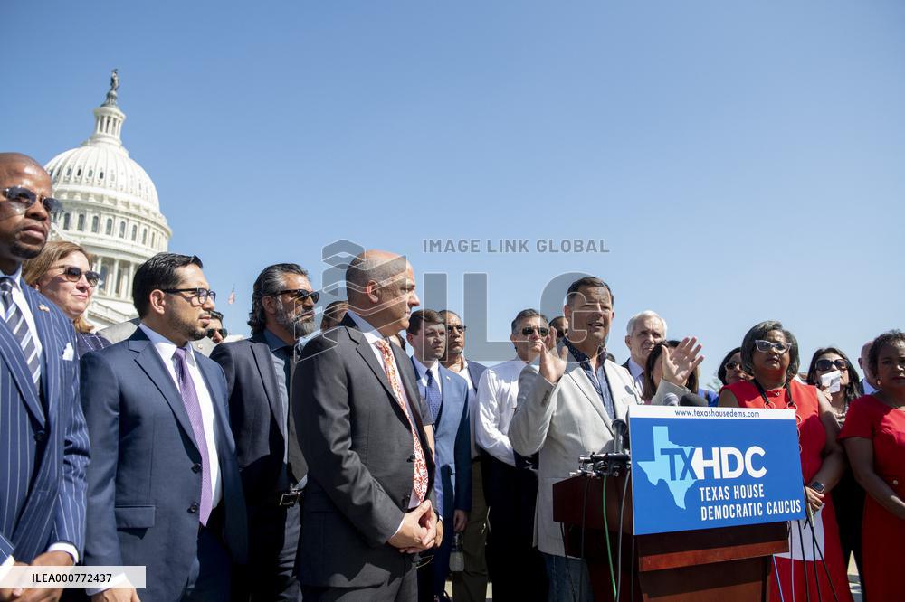 Members of the Texas legislature hold a press conference - DC