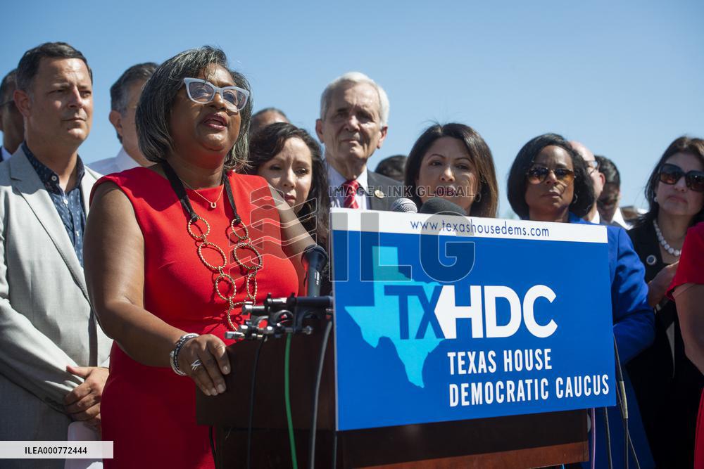 Members of the Texas legislature hold a press conference - DC