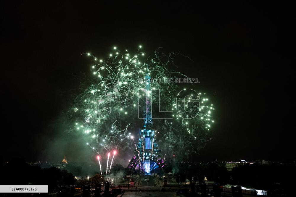 Eiffel Tower Fireworks - Paris