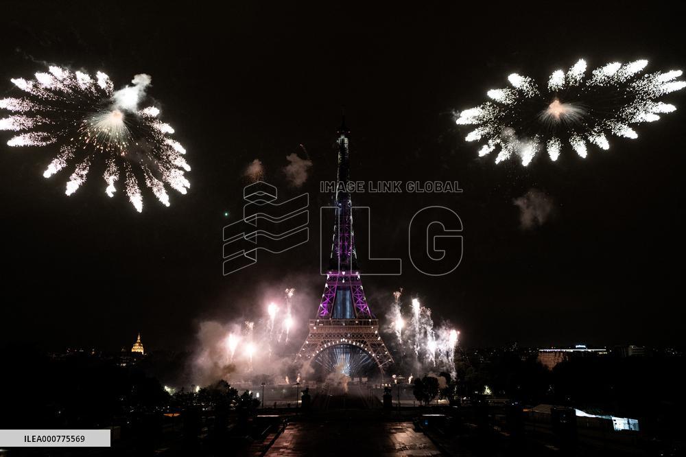 Eiffel Tower Fireworks - Paris