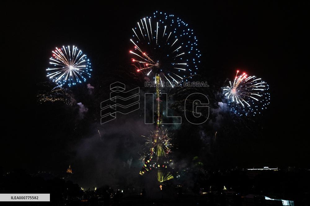 Eiffel Tower Fireworks - Paris