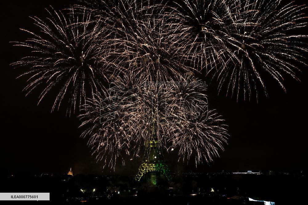 Eiffel Tower Fireworks - Paris