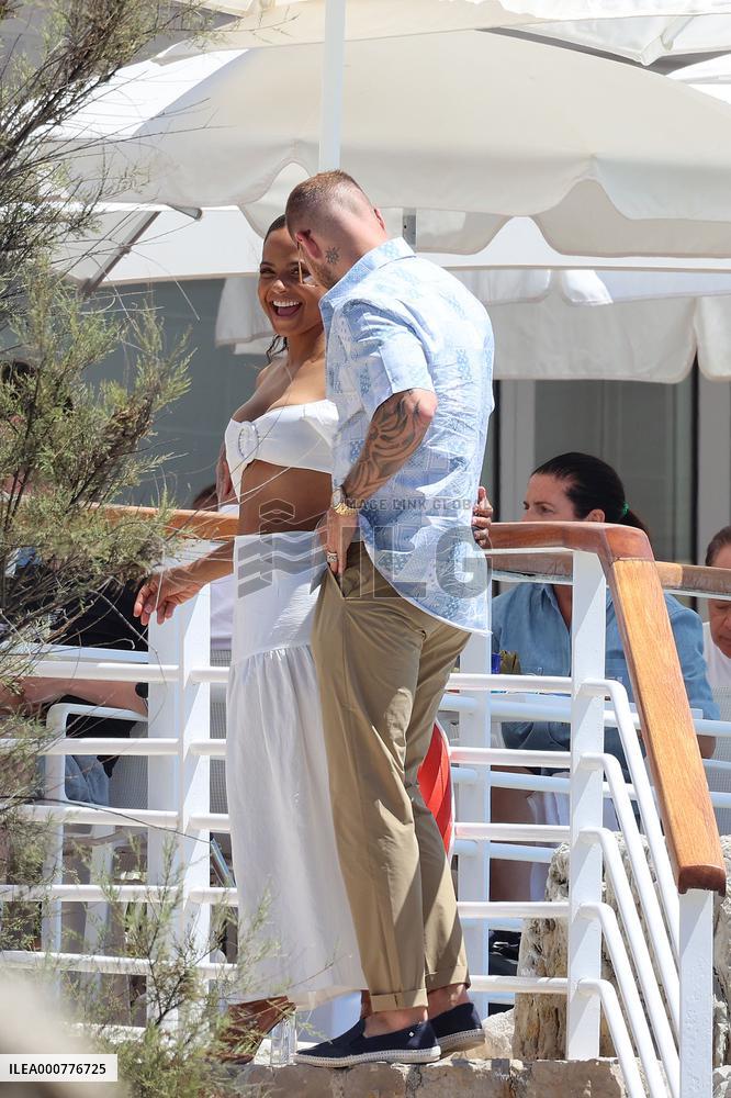 M Pokora And Christina Milian At Eden Roc - Antibes