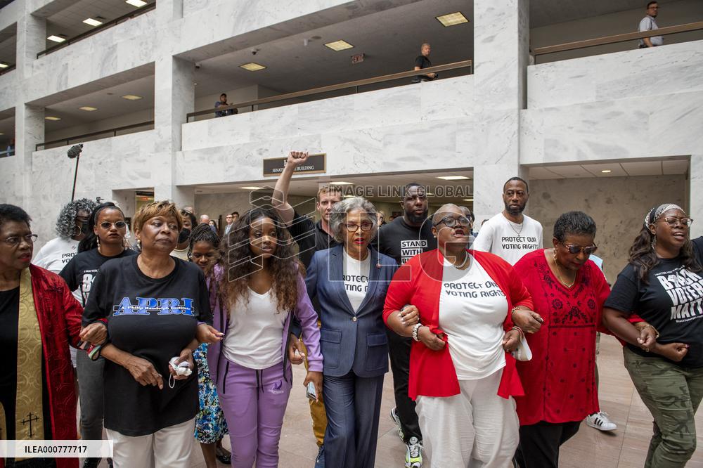 Protest For Voting Rights At The Senate - Washington