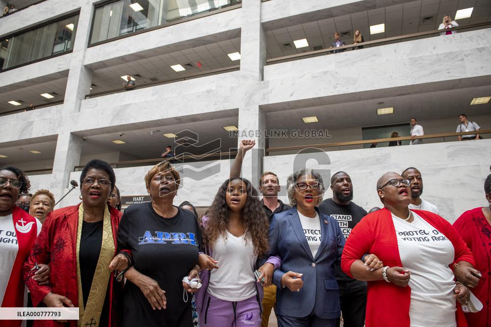 Protest For Voting Rights At The Senate - Washington