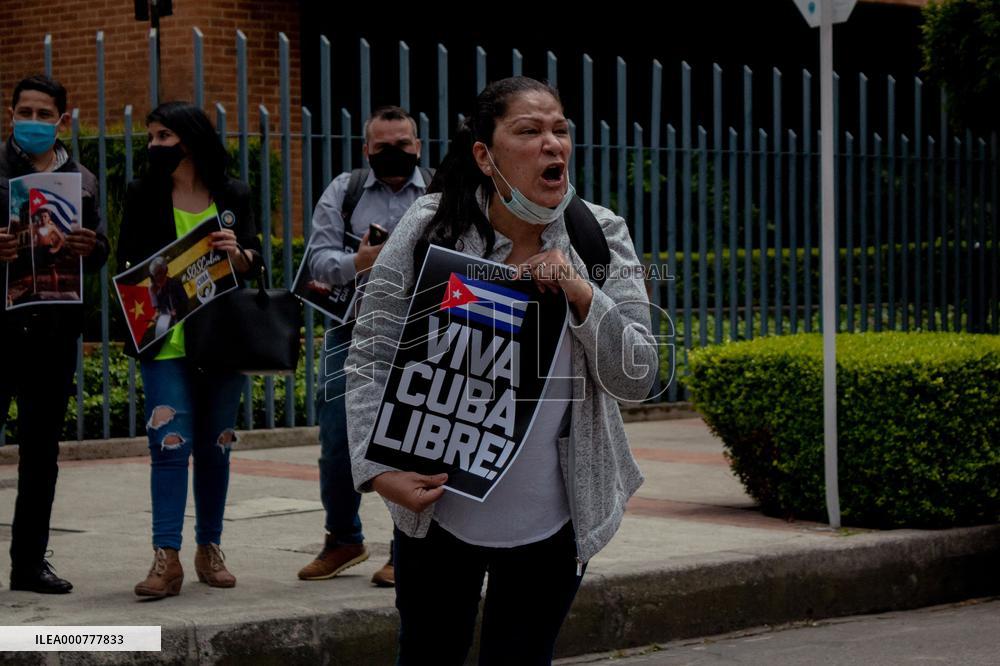 S.O.S Cuba Protest In Colombia