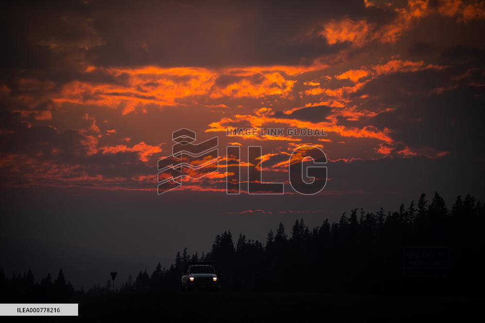 Smoke From Wildfires Burning In The Area Hangs In The Air - B.C