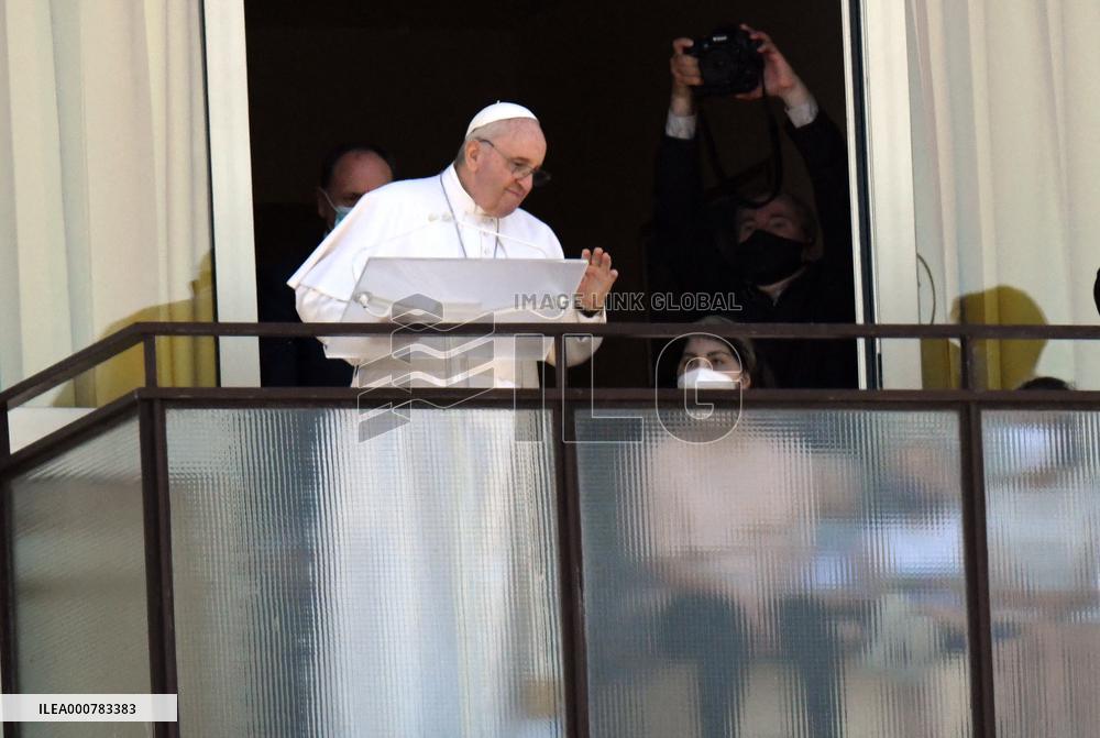 Pope Leads Angelus From the Hospital - Rome