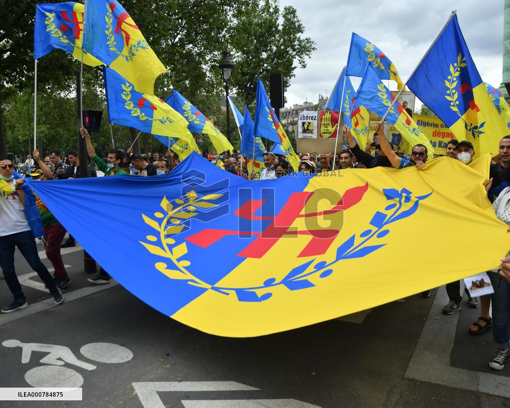 Demonstration Against Anti-Kabyle Racism in Algeria - Paris