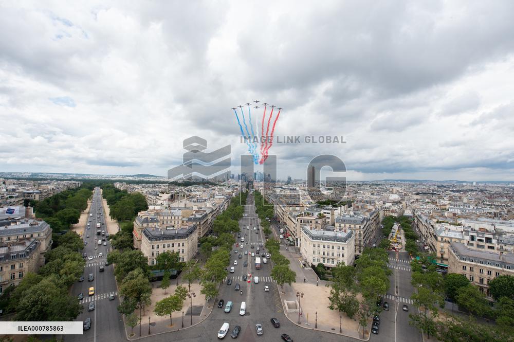 Aerial Practice Session Prior To July 14 Bastille Day Parade - Paris