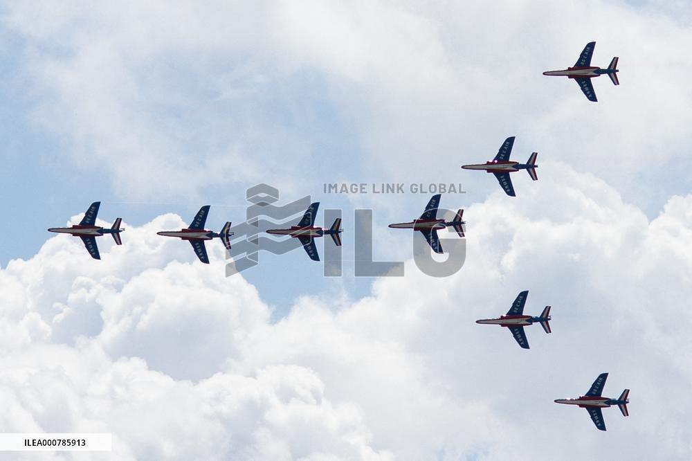 Aerial Practice Session Prior To July 14 Bastille Day Parade - Paris