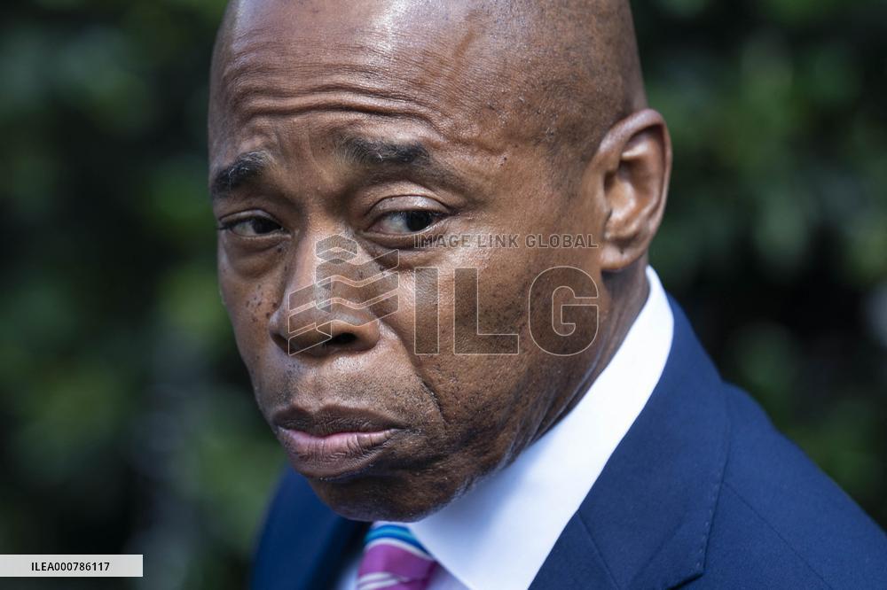 Borough President of Brooklyn Eric Adams Speaks to Reporters at the White House