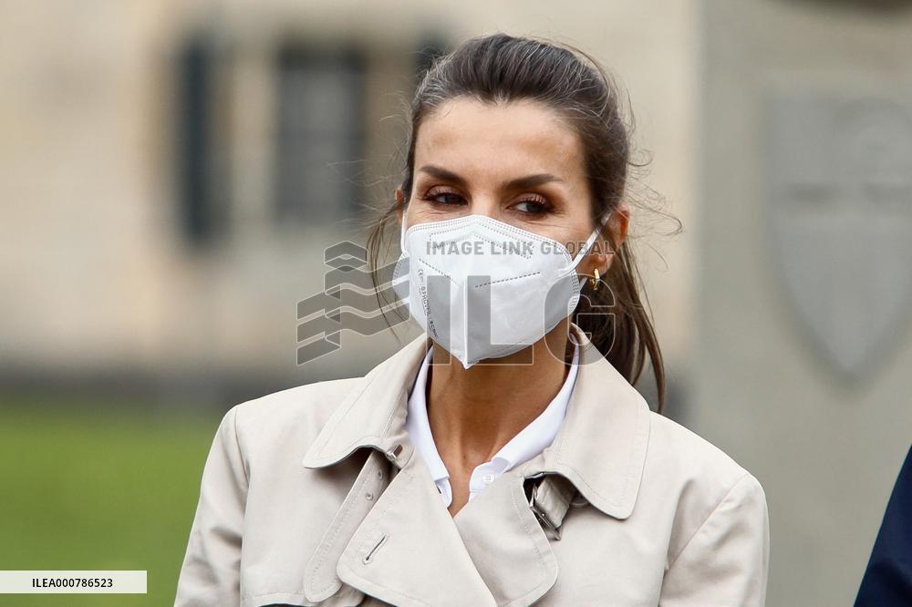 King Felipe And Queen Letizia Visit Roncesvalles