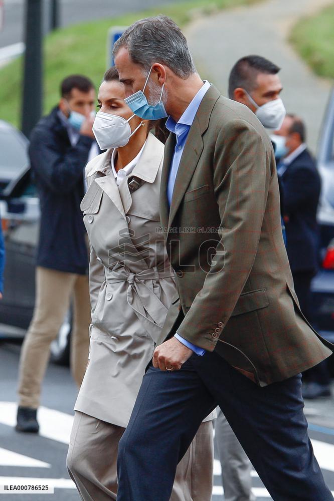King Felipe And Queen Letizia Visit Roncesvalles