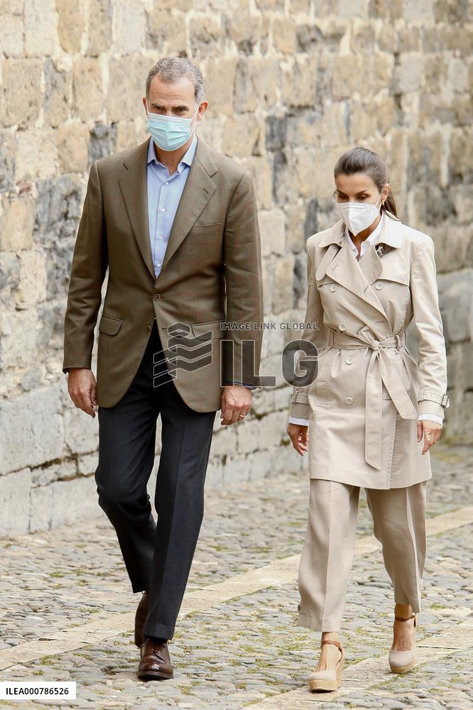 King Felipe And Queen Letizia Visit Roncesvalles
