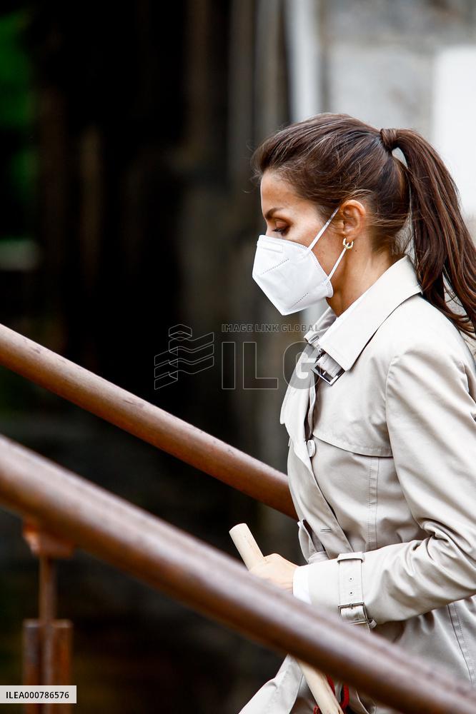 King Felipe And Queen Letizia Visit Roncesvalles