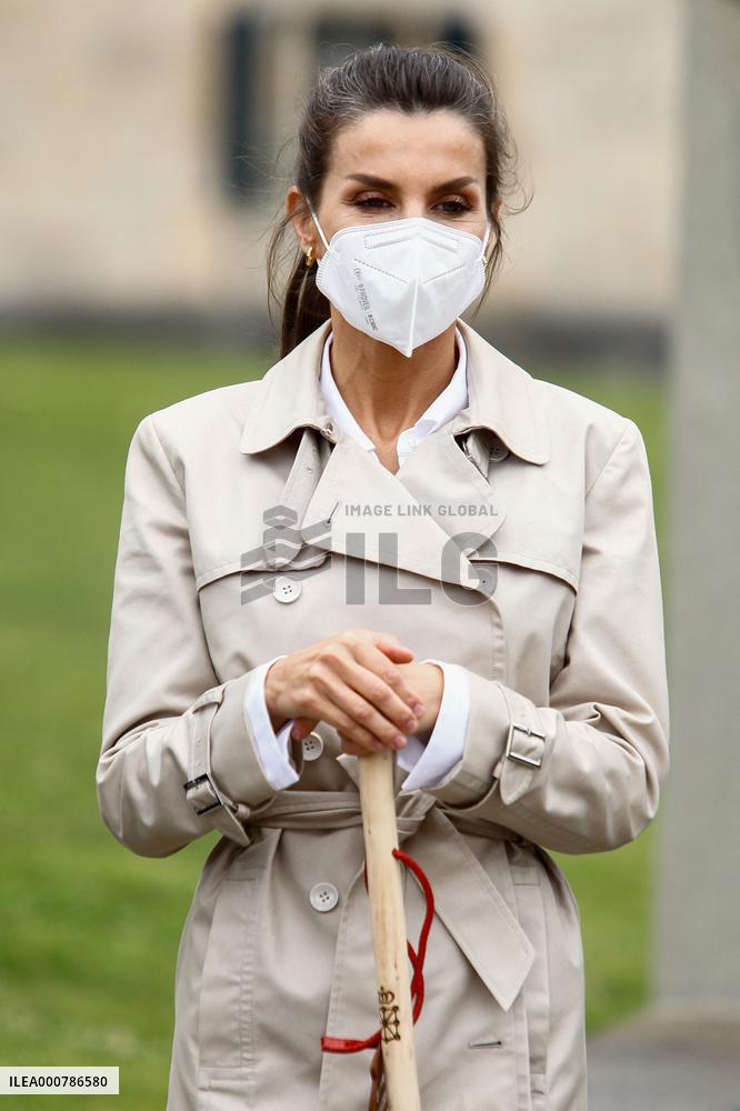 King Felipe And Queen Letizia Visit Roncesvalles