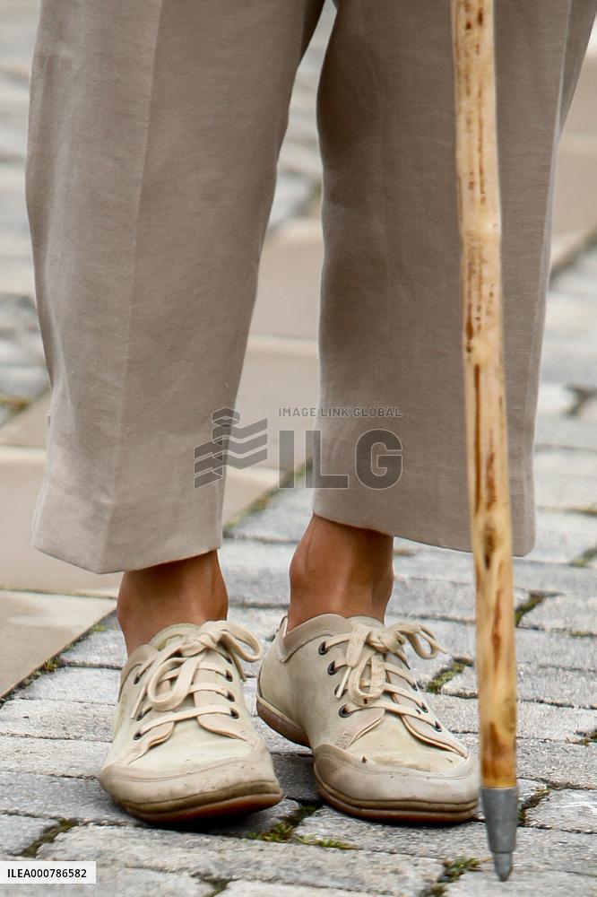 King Felipe And Queen Letizia Visit Roncesvalles