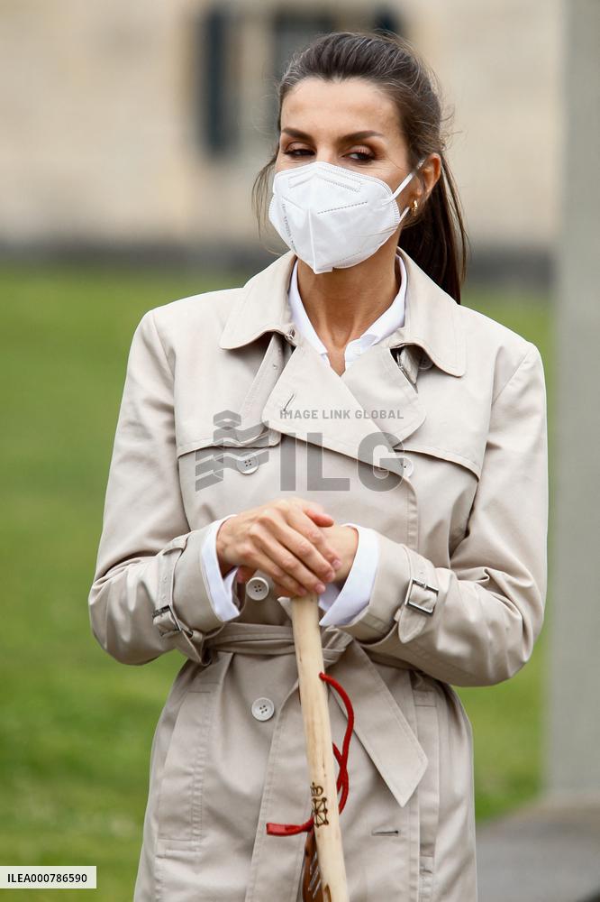 King Felipe And Queen Letizia Visit Roncesvalles