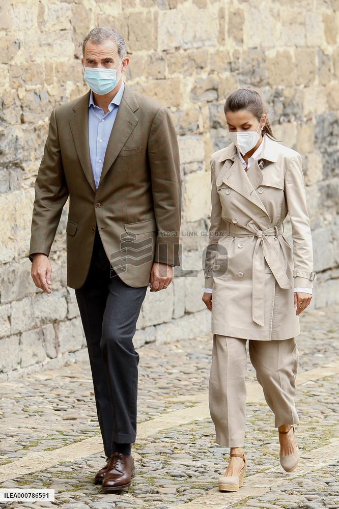 King Felipe And Queen Letizia Visit Roncesvalles