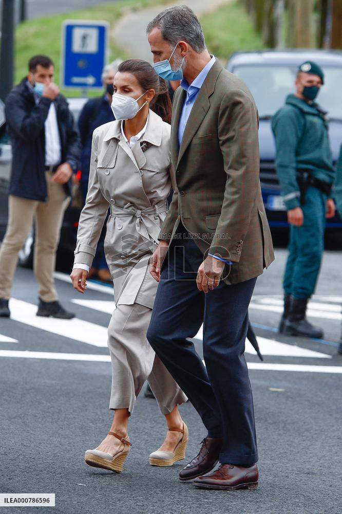 King Felipe And Queen Letizia Visit Roncesvalles