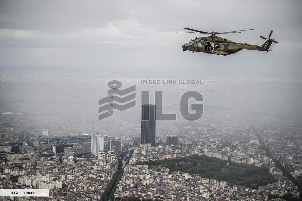 Aerial Practice Session Prior To July 14 Bastille Day Parade - Paris