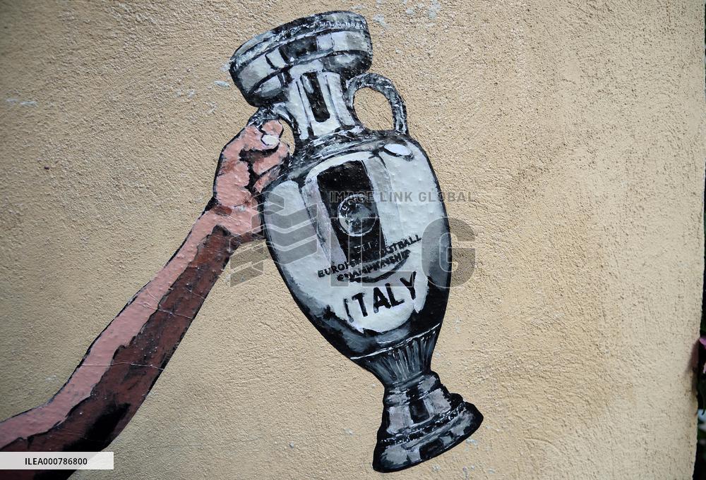 Mural Celebrating Italys European Title - Rome