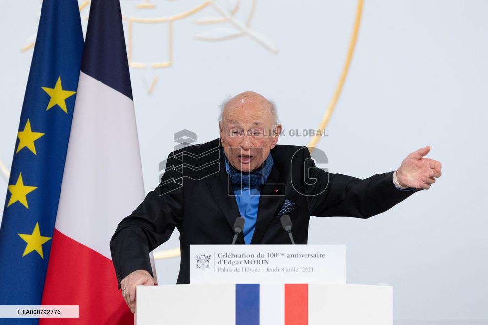 Ceremony To Celebrate Edgar Morin's 100th Birthday - Paris