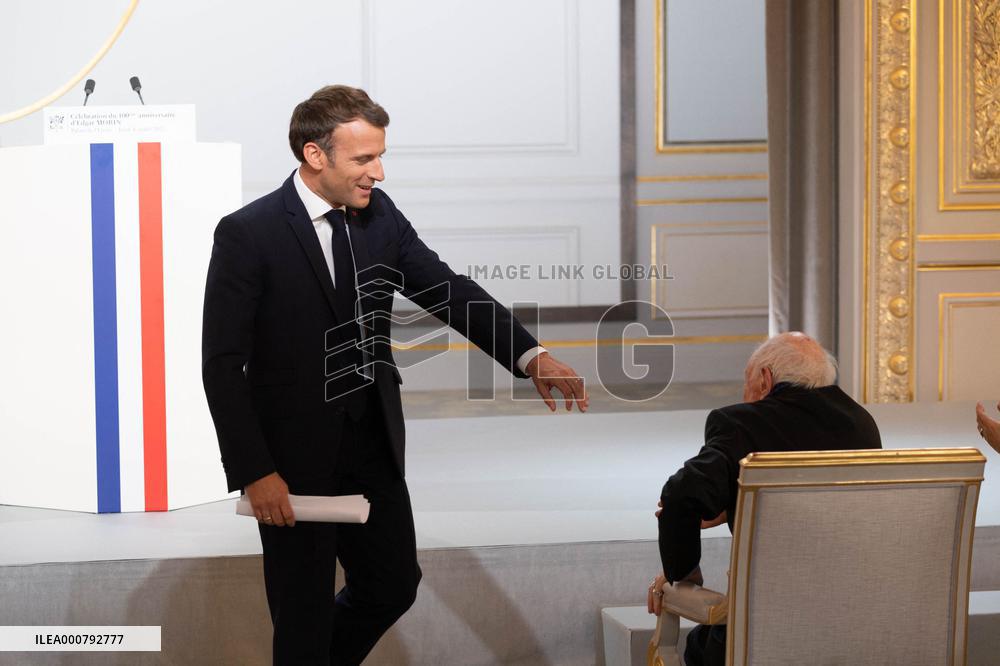 Ceremony To Celebrate Edgar Morin's 100th Birthday - Paris