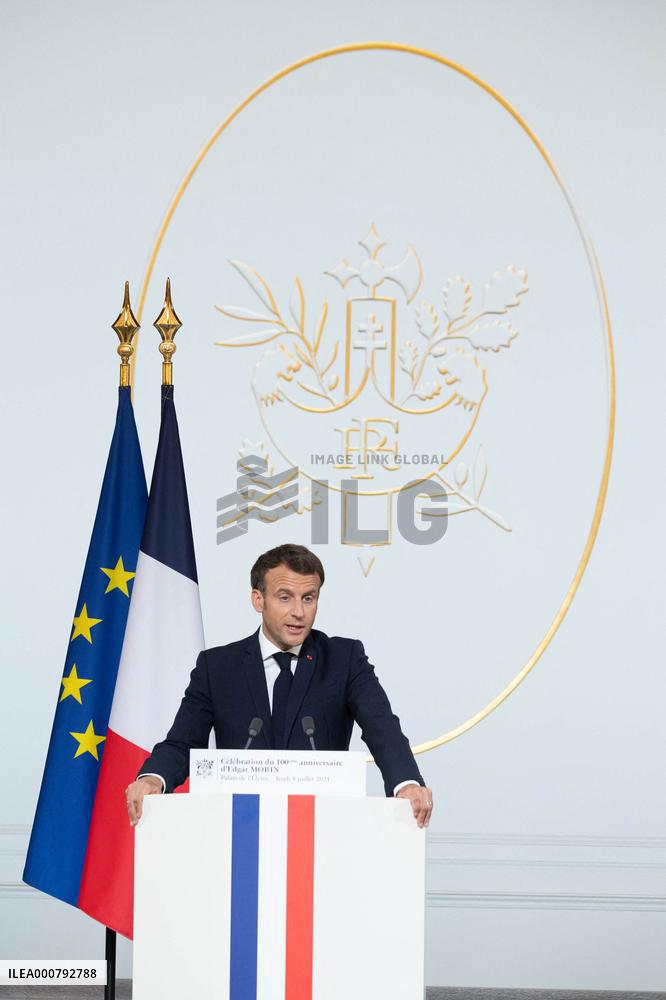 Ceremony To Celebrate Edgar Morin's 100th Birthday - Paris