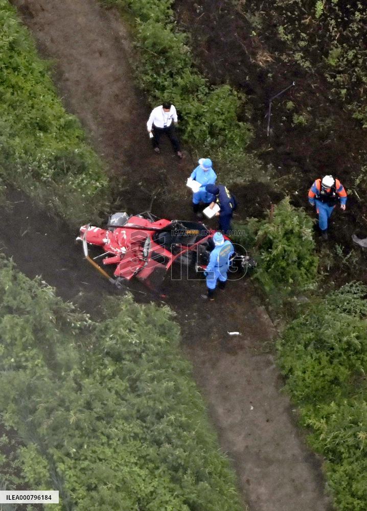 Helicopter crash in eastern Japan