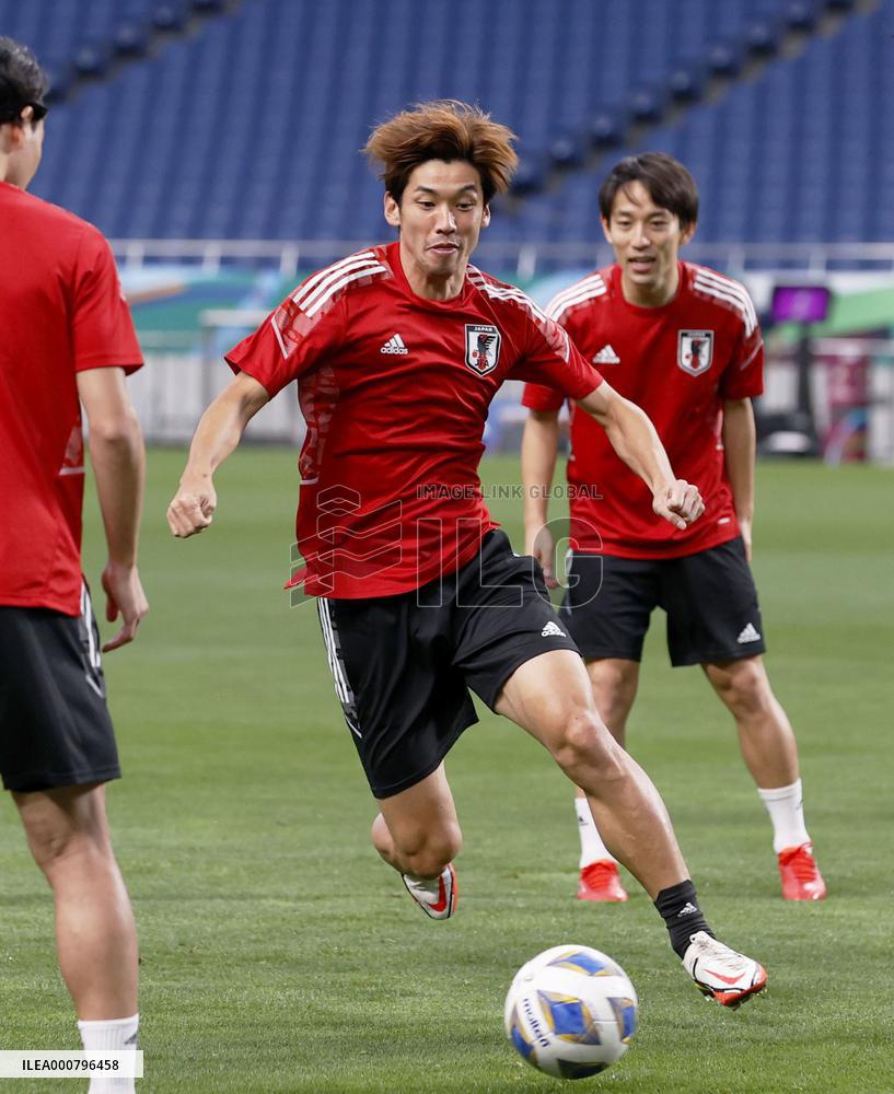 Football: Japan's training for World Cup qualifier vs. Australia