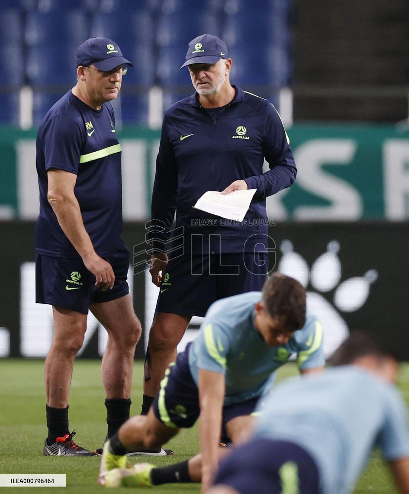 Football: Australia's training for World Cup qualifier vs. Japan