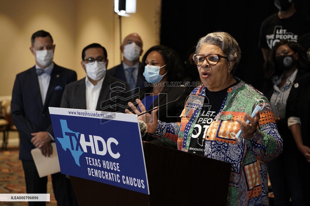 Texas House Democrats press conference - Washington