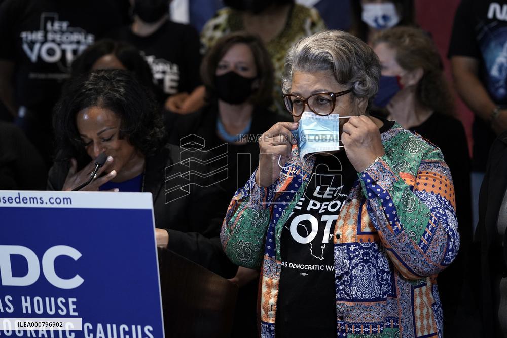 Texas House Democrats press conference - Washington