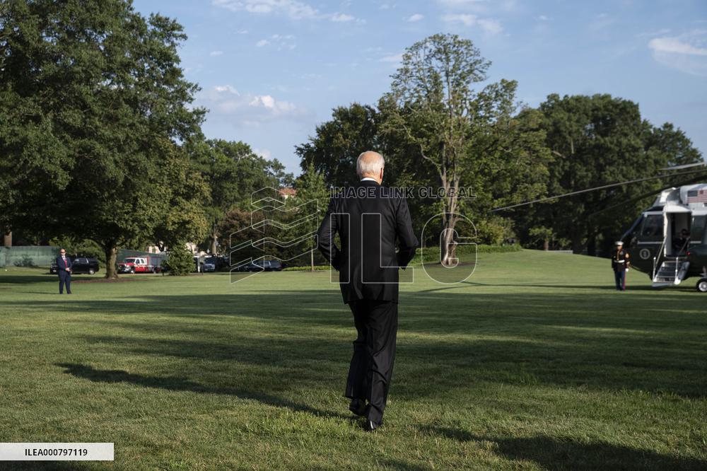 President Biden Departs White House for Weekend at Camp David