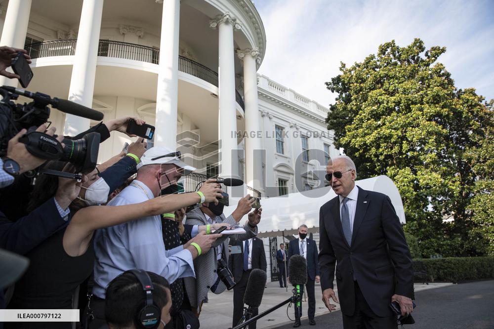 President Biden Departs White House for Weekend at Camp David