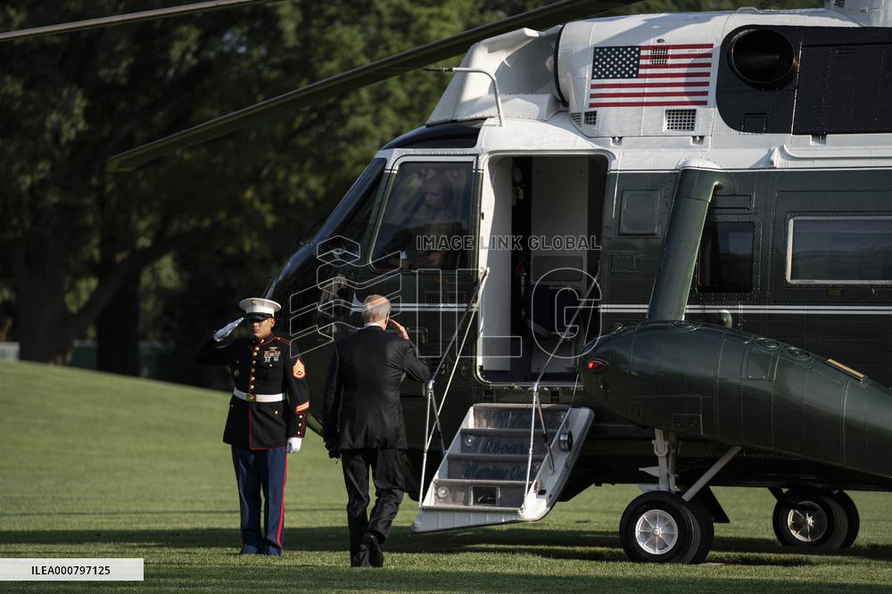 President Biden Departs White House for Weekend at Camp David