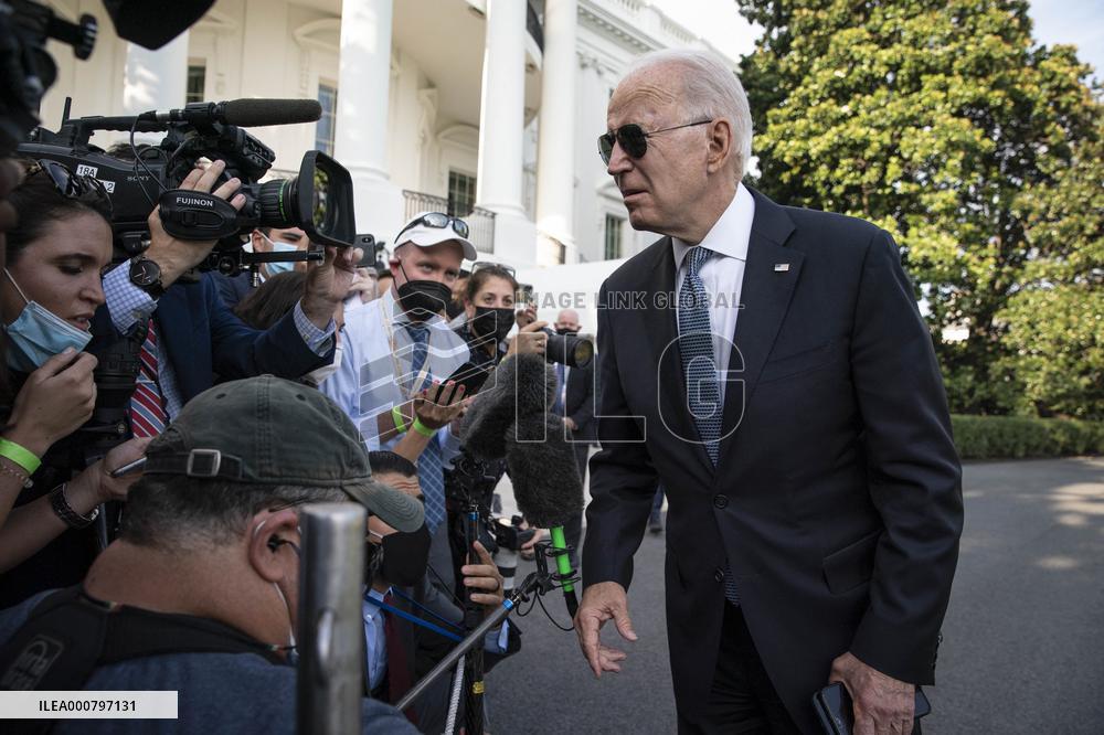 President Biden Departs White House for Weekend at Camp David