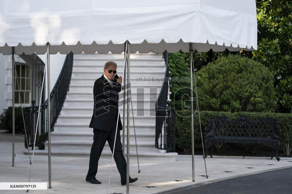 President Biden Departs White House for Weekend at Camp David