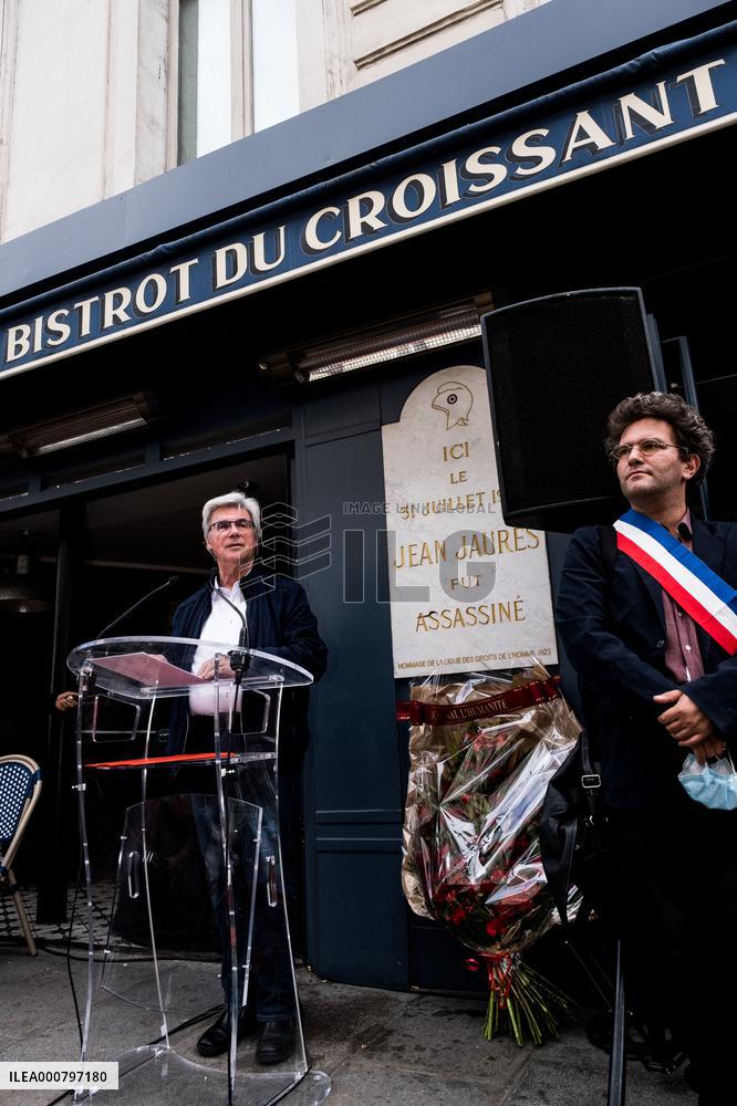 Commemoration of the assassination of Jean Jaures - Paris