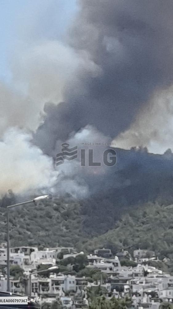 Wildfires continues at Bodrum - Turkey