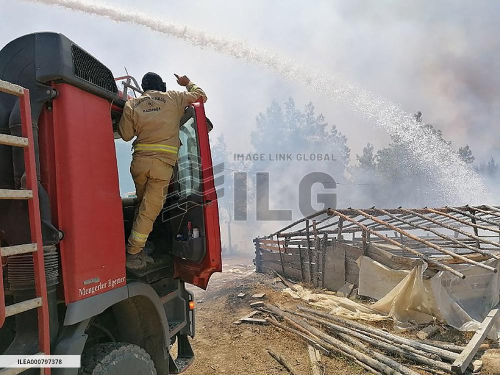 Wildfires continues at Manavgat - Turkey