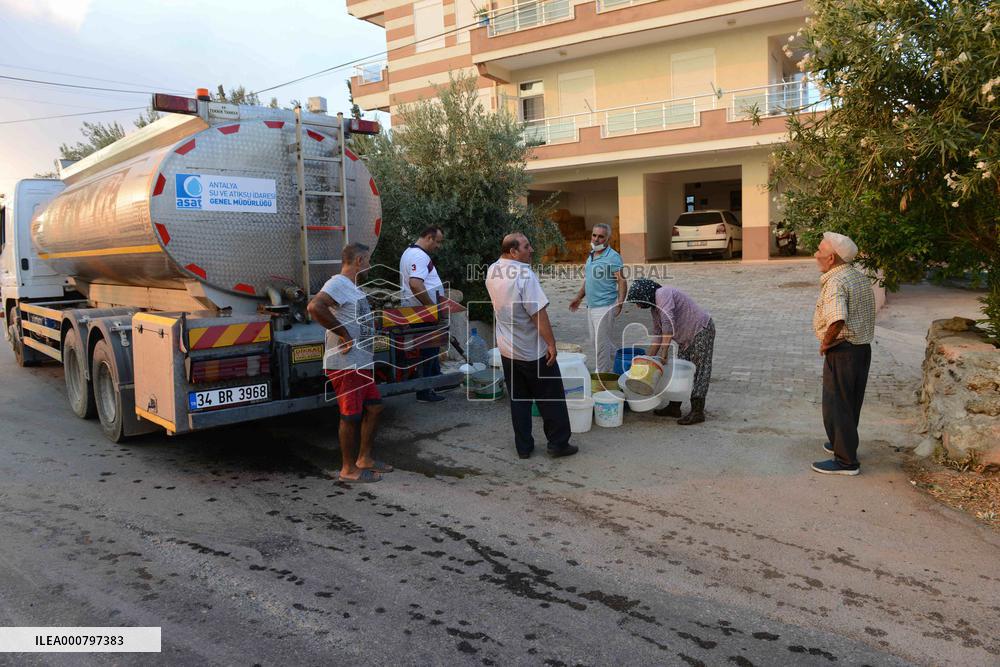 Aid for the villagers Aftermath Fire in Antalya