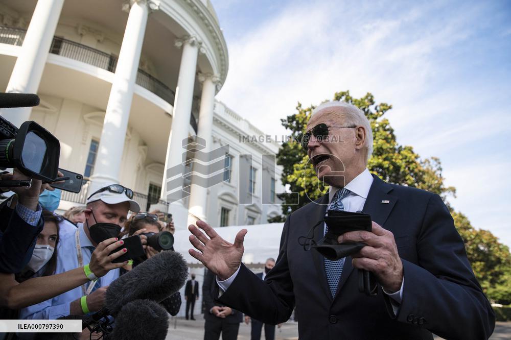 President Biden Departs White House for Weekend at Camp David