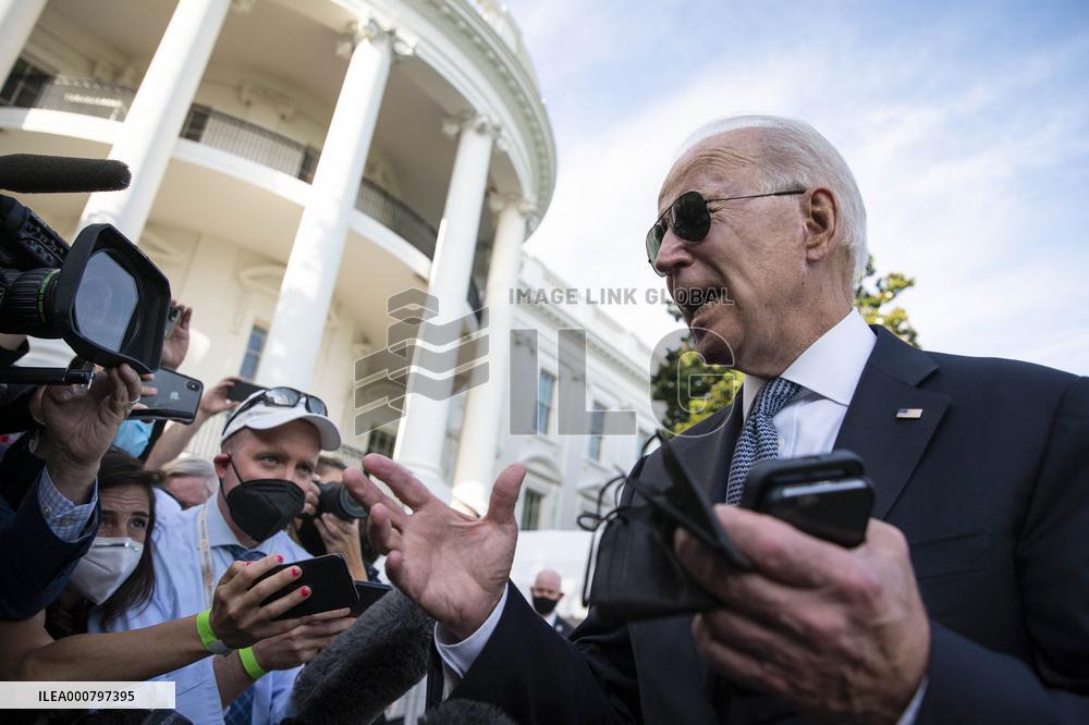 President Biden Departs White House for Weekend at Camp David