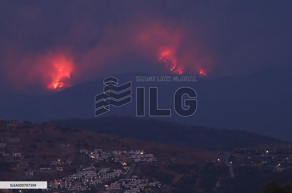 Wildfires continues at Milas - Turkey
