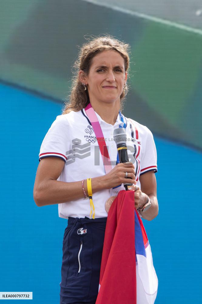 French Medalists of the Olympics Games at the Trocadero - Paris
