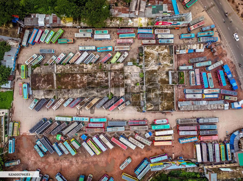 Bus Station Lockdown Amid New Covid-19 Spread - Bangladesh
