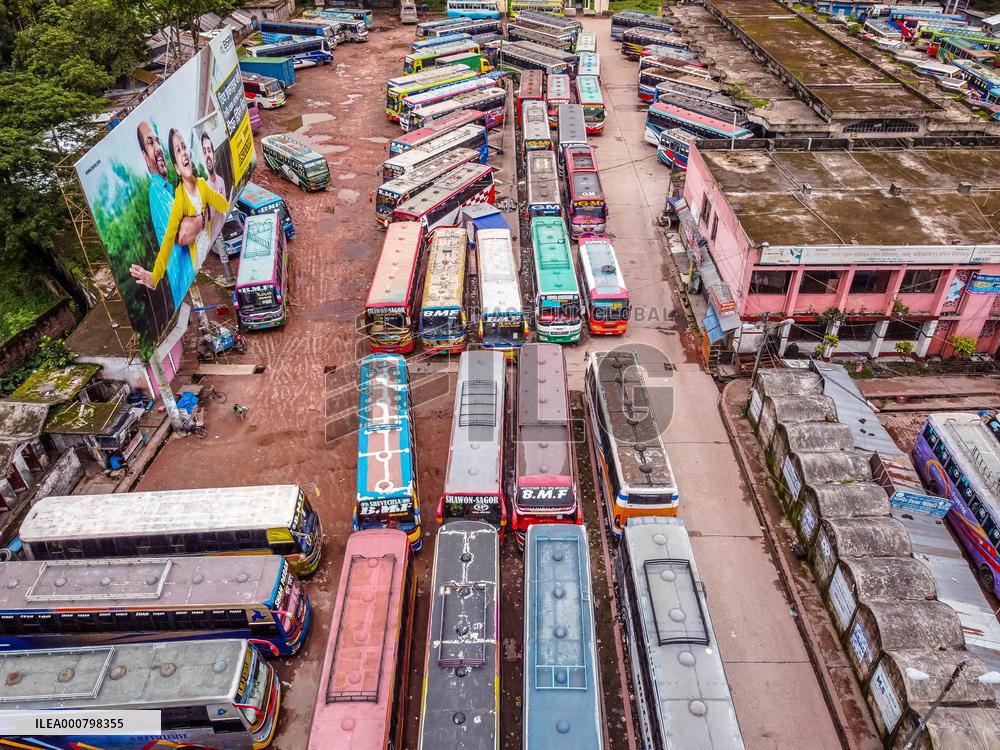 Bus Station Lockdown Amid New Covid-19 Spread - Bangladesh